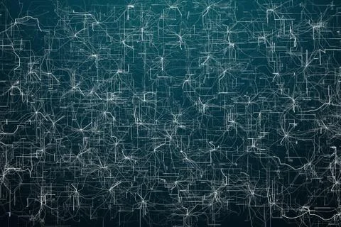 Abstract digital vertical and horizontal electric blue lines background movem Иллюстрация