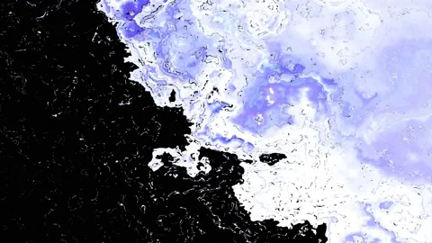 Abstract digital violet wave on black background. Deformation, undulating liquid Stockbeeldmateriaal 141302275