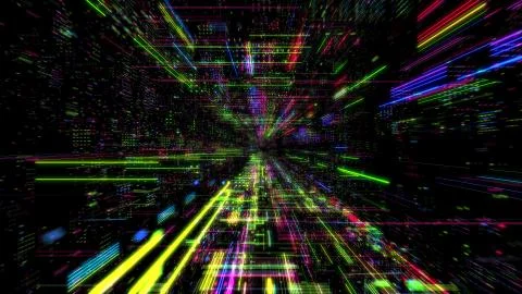 Abstract digital virtual city. Scanning city for hackers attack concept. イラスト素材