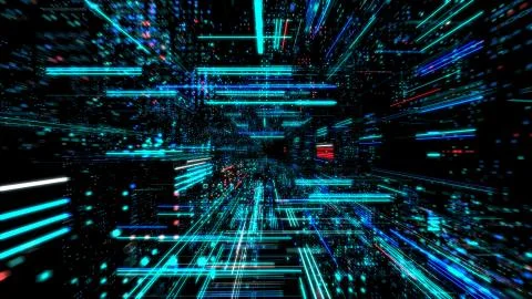 Abstract digital virtual city. Scanning city for hackers attack concept. イラスト素材