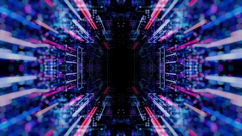 Abstract digital virtual city. Scanning city for hackers attack concept. イラスト素材