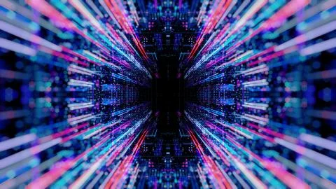 Abstract digital virtual city. Scanning city for hackers attack concept. Stock Illustration