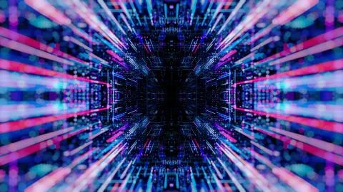 Abstract digital virtual city. Scanning city for hackers attack concept. イラスト素材