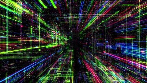 Abstract digital virtual city. Scanning city for hackers attack concept. 库存插图