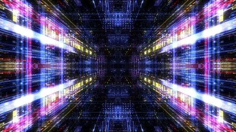 Abstract digital virtual city. Scanning city for hackers attack concept. イラスト素材