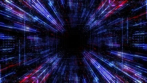 Abstract digital virtual city. Scanning city for hackers attack concept. イラスト素材