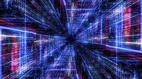 Abstract digital virtual city. Scanning city for hackers attack concept. イラスト素材