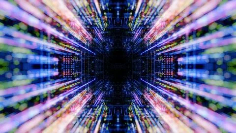 Abstract digital virtual city. Scanning city for hackers attack concept. イラスト素材