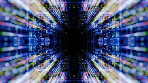 Abstract digital virtual city. Scanning city for hackers attack concept. イラスト素材
