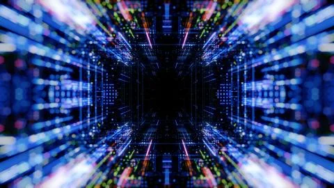 Abstract digital virtual city. Scanning city for hackers attack concept. イラスト素材