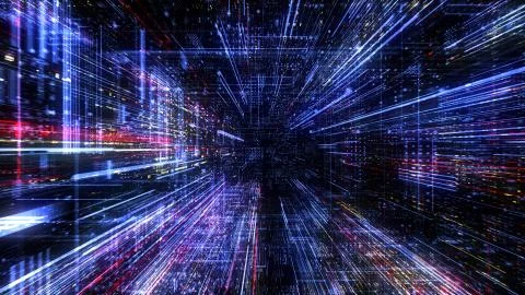 Abstract digital virtual city. Scanning city for hackers attack concept. イラスト素材