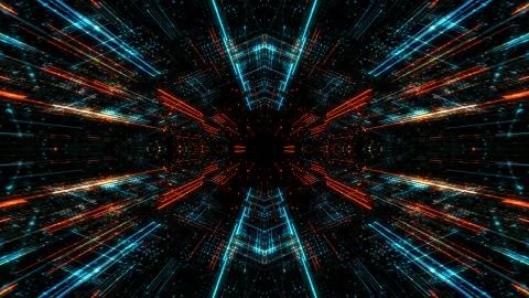 Abstract digital virtual city. Scanning city for hackers attack concept. イラスト素材