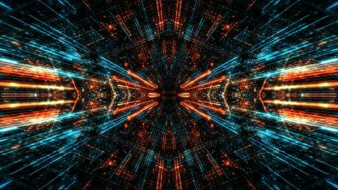 Abstract digital virtual city. Scanning city for hackers attack concept. イラスト素材