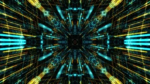 Abstract digital virtual city. Scanning city for hackers attack concept. イラスト素材