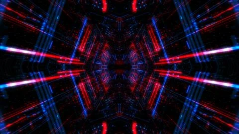 Abstract digital virtual city. Scanning city for hackers attack concept. 库存插图