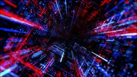 Abstract digital virtual city. Scanning city for hackers attack concept. イラスト素材