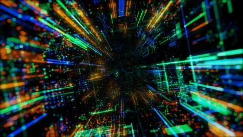 Abstract digital virtual city. Scanning city for hackers attack concept. 库存插图