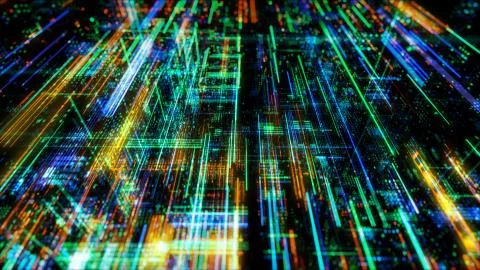 Abstract digital virtual city. Scanning city for hackers attack concept. イラスト素材