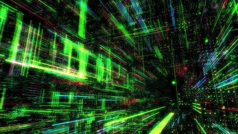 Abstract digital virtual city. Scanning city for hackers attack concept. イラスト素材