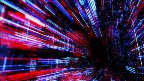 Abstract digital virtual city. Scanning city for hackers attack concept. イラスト素材