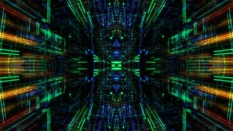 Abstract digital virtual city. Scanning city for hackers attack concept. イラスト素材