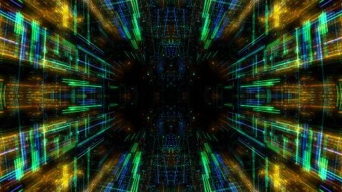 Abstract digital virtual city. Scanning city for hackers attack concept. イラスト素材