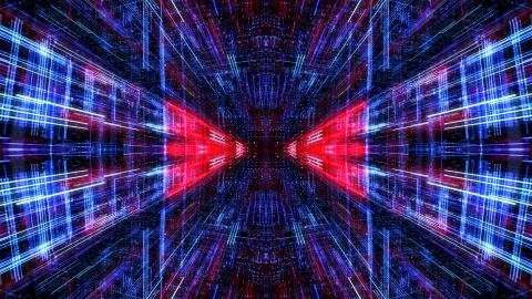 Abstract digital virtual city. Scanning city for hackers attack concept. イラスト素材