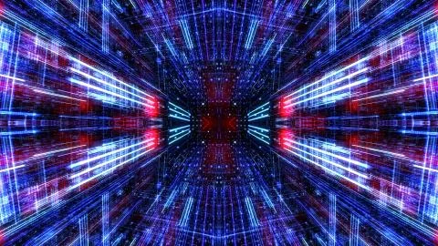 Abstract digital virtual city. Scanning city for hackers attack concept. イラスト素材