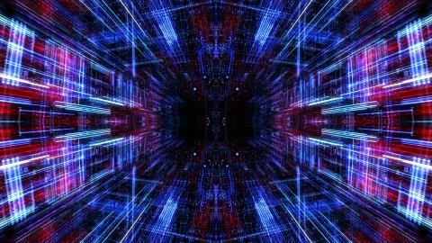 Abstract digital virtual city. Scanning city for hackers attack concept. イラスト素材