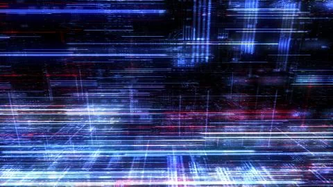 Abstract digital virtual city. Scanning city for hackers attack concept. イラスト素材