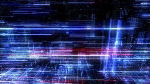 Abstract digital virtual city. Scanning city for hackers attack concept. イラスト素材