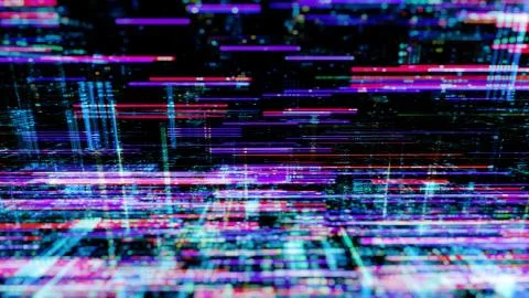 Abstract digital virtual city. Scanning city for hackers attack concept. イラスト素材