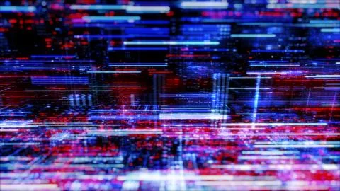 Abstract digital virtual city. Scanning city for hackers attack concept. 库存插图