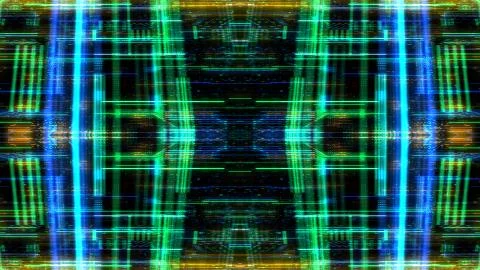 Abstract digital virtual city. Scanning city for hackers attack concept. Stockillustratie