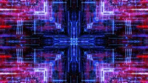 Abstract digital virtual city. Scanning city for hackers attack concept. イラスト素材