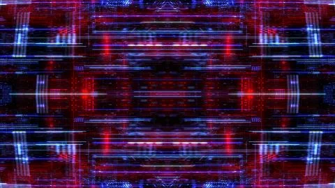 Abstract digital virtual city. Scanning city for hackers attack concept. 库存插图