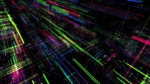 Abstract digital virtual city. Scanning city for hackers attack concept. イラスト素材