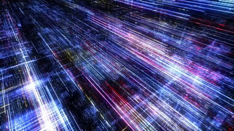 Abstract digital virtual city. Scanning city for hackers attack concept. イラスト素材