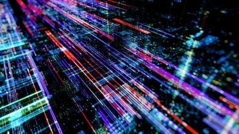 Abstract digital virtual city. Scanning city for hackers attack concept. イラスト素材