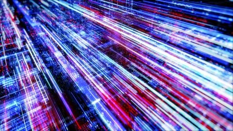 Abstract digital virtual city. Scanning city for hackers attack concept. イラスト素材