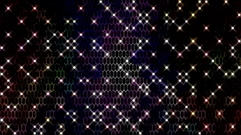 Abstract digital visual with geometric patterns and neon colors Stock Footage 332513645