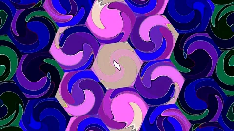 Abstract digital visual with geometric patterns and neon colors Stock Footage 332627949