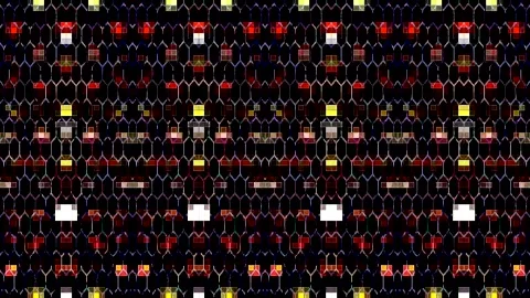 Abstract digital visual with geometric patterns and neon colors Stock Footage 332630888