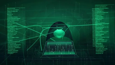 Abstract Digital Visualization of Data Processing with Glowing Green Code and Stock Footage 341828545