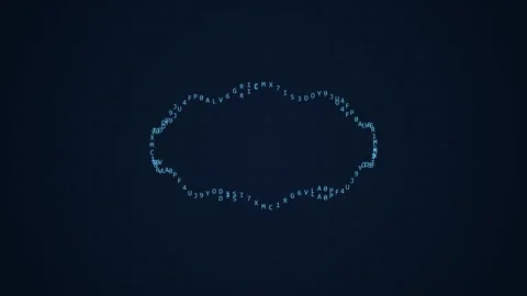 Abstract Digital Voice To Text Audio Visualization Stock Footage 345514568