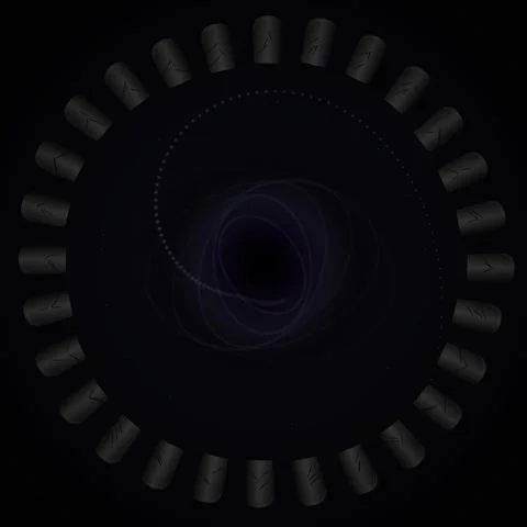 Abstract digital vortex background spiral animation loop on dark screen 스톡 동영상 345690909