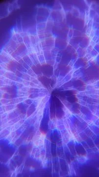 Abstract digital vortex with glowing blue and purple patterns radiating fro.. Stock-Fotos