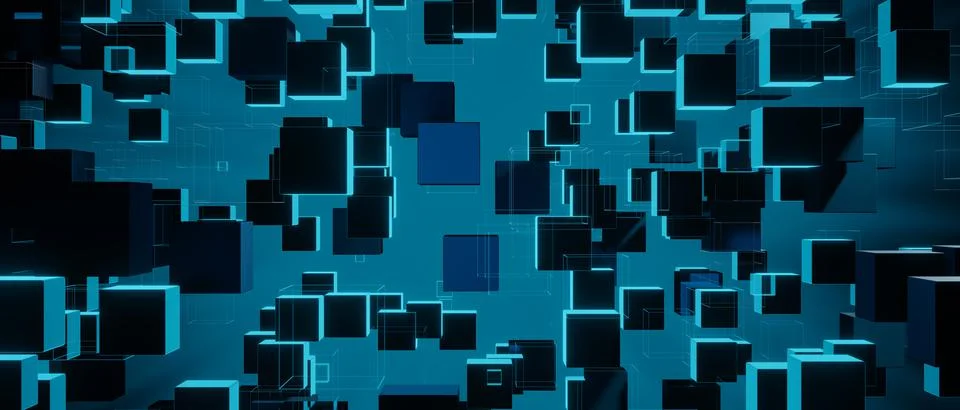 Abstract digital wave 3D Rendering Stock Photos