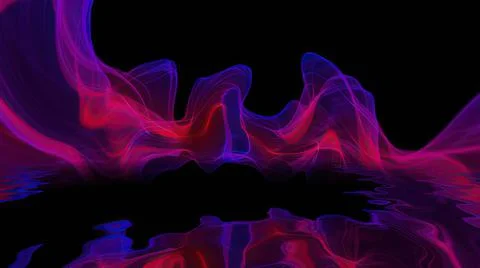 Abstract Digital Wave And Smoke Flow Foto stock