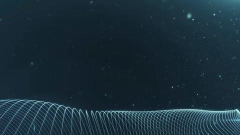 Abstract Digital wave background dark blue 3d rendering animation blurred Vídeo Stock 116468213